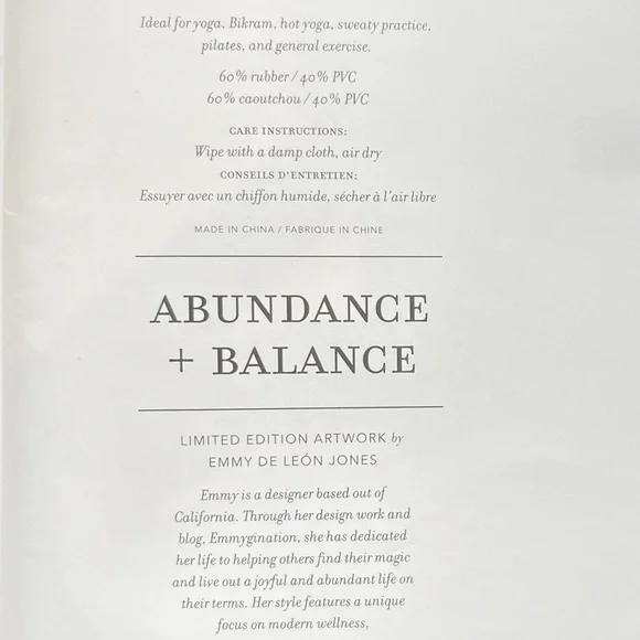 New! Anthropologie LIVE MINDFULLY Foldable Travel Yoga Mat - Unopened - Picture 10 of 10